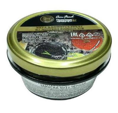 "Икорная закуска № 1" стекл/б Икра черная имитированная 113г/6шт.