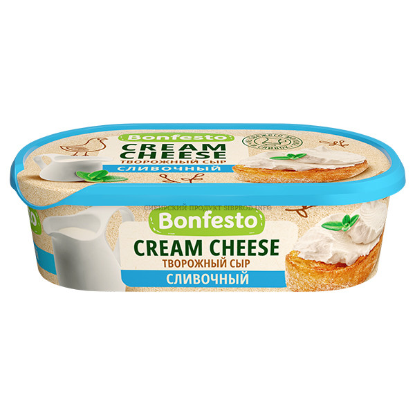 140гр Сыр творожный "CreamCheese" Сливочный  65% Bonfesto(6шт)
