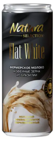 Напиток ТМ "Natura" Кофейный FLAT WHITE 0.22л/12шт Россия
