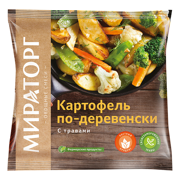Картофель по-деревенски с травами с/м 400г*10 (4кг)