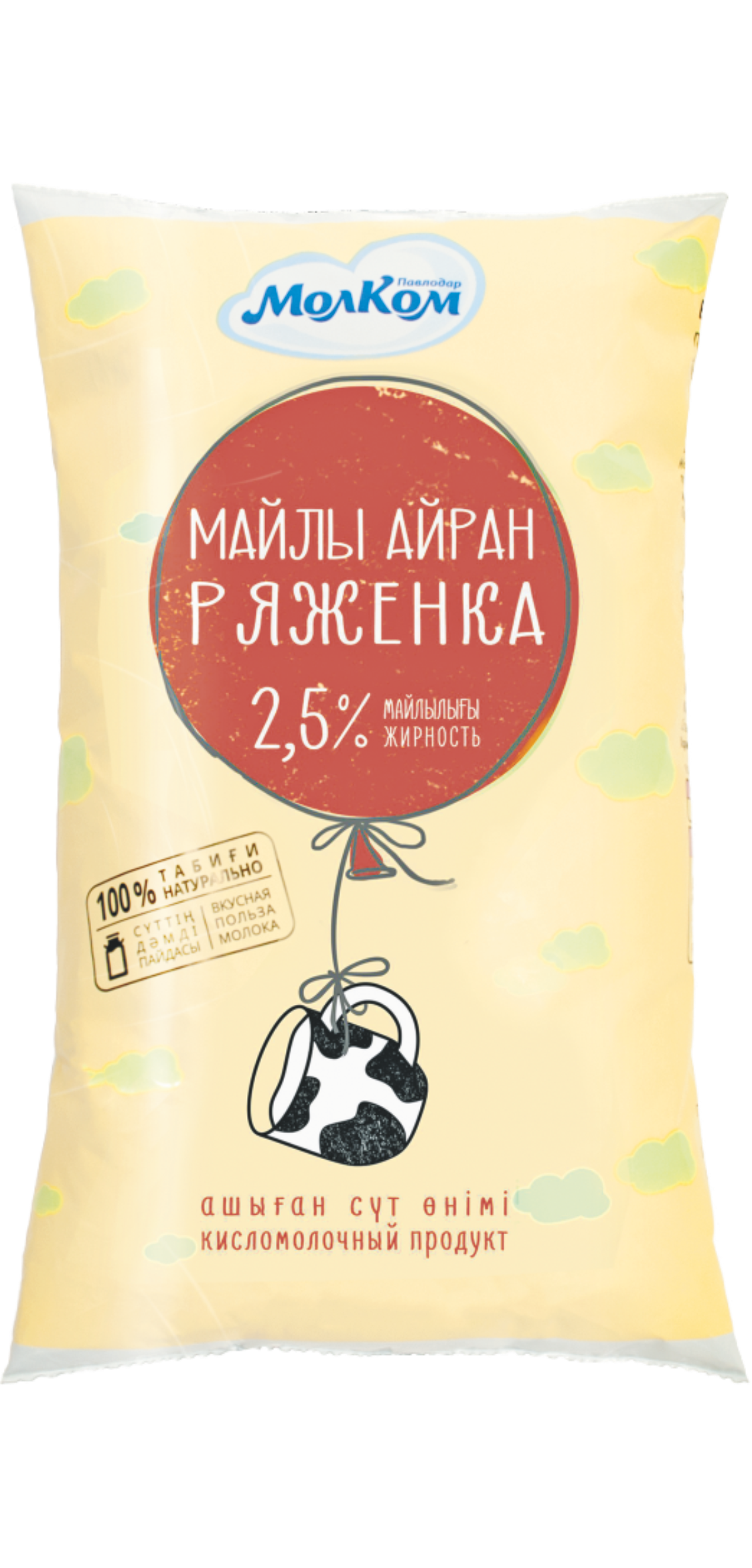 Ряженка ф/п 2,5%  1л 00000083 (мягкое)