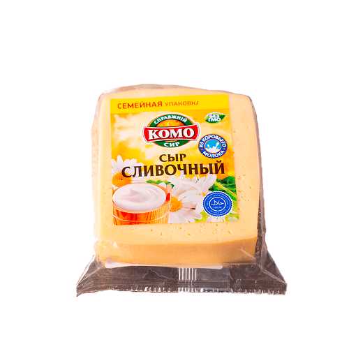 Сыр 200 гр. Сливочный 45% брусок (Комо) (7шт.)