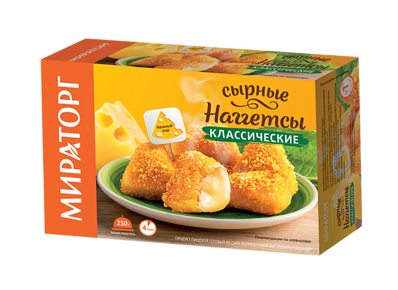 СЫРНЫЕ наггетсы Классические 250г*12 (3кг) МИРАТОРГ ООО "Мираторг Запад" РОССИЯ