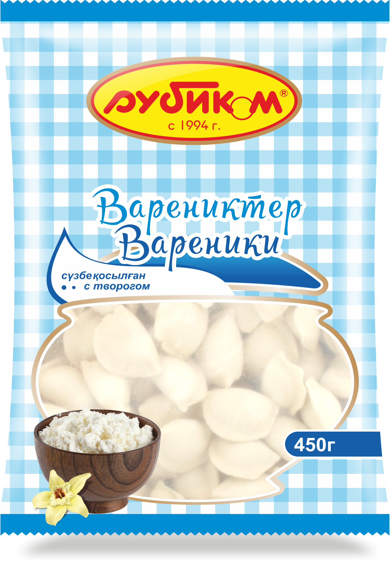 РУБИКОМ    ВАРЕНИКИ С ТВОРОГОМ ШТ(сахар) 0,45кг