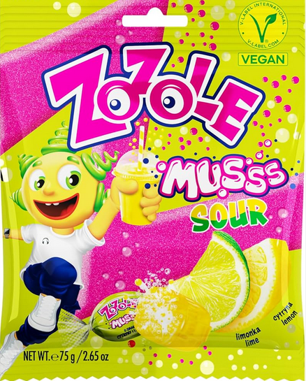 Мармелад MUSSS EXTRA SOUR CITRUS 75gx26szt (MIESZKO ŻELKI ZOZOLE)