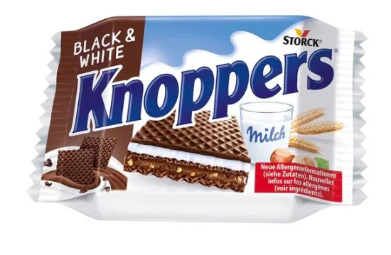 Вафли  KNOPPERS 8ER Black & White 200 г (STORCK)
