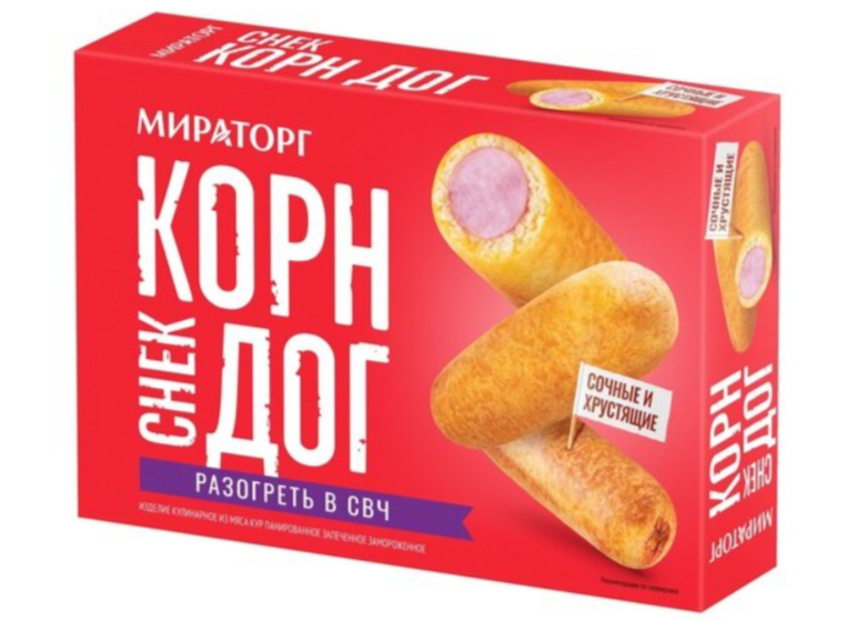 Снек Корн Дог 250*12(3 кг)Мираторг Россия