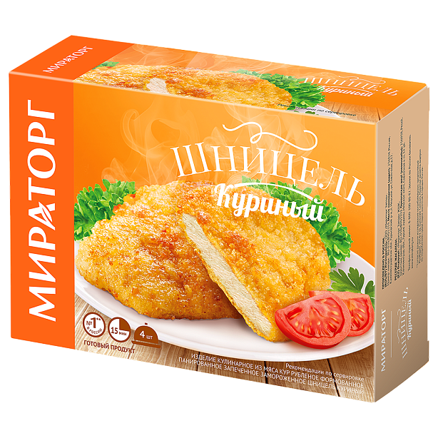 Шницель куриный 360г*9(3,24кг) ООО "Мираторг Запад" Россия