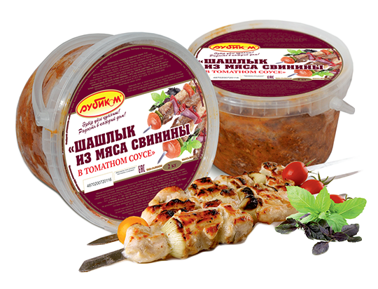РУБИКОМ   ШАШЛЫК ИЗ СВИНИНЫ В ТОМАТНОМ СОУСЕ 1,8кг