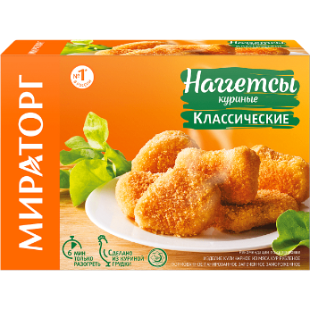 Наггетсы куриные Классические 250 г*12(3кг) Мираторг Россия