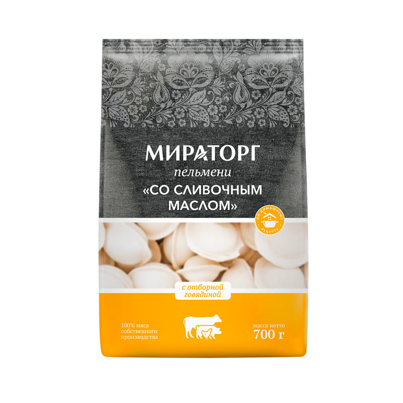 Пельмени "СО СЛИВОЧНЫМ МАСЛОМ" 700г*10 (5,6кг) Мираторг  Россия 