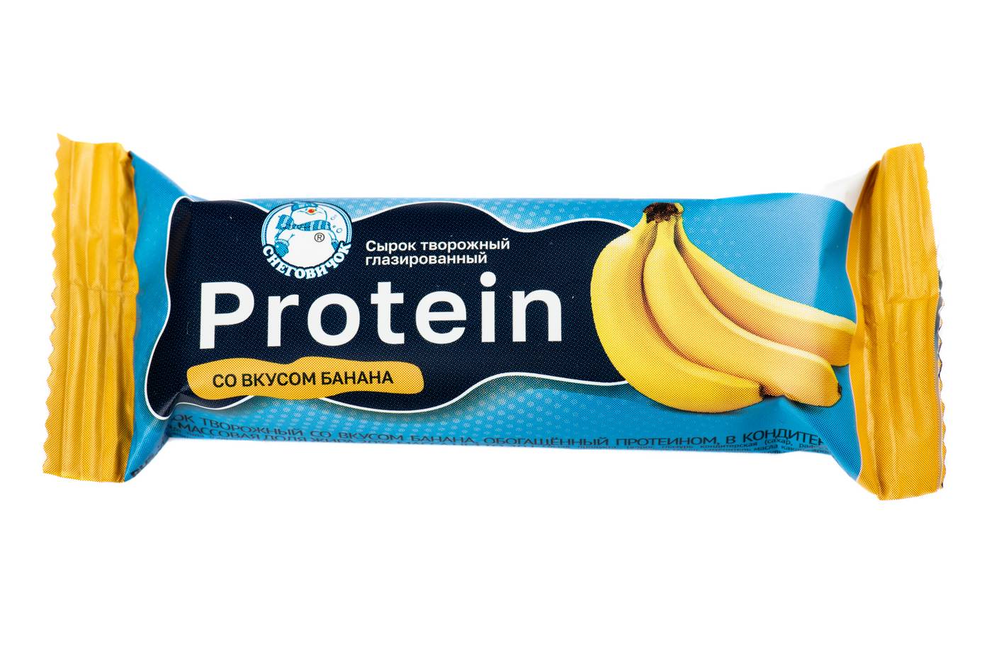 Сырок творожный обогащенный ПРОТЕИНОМ "Банан" 40гр (12шт)