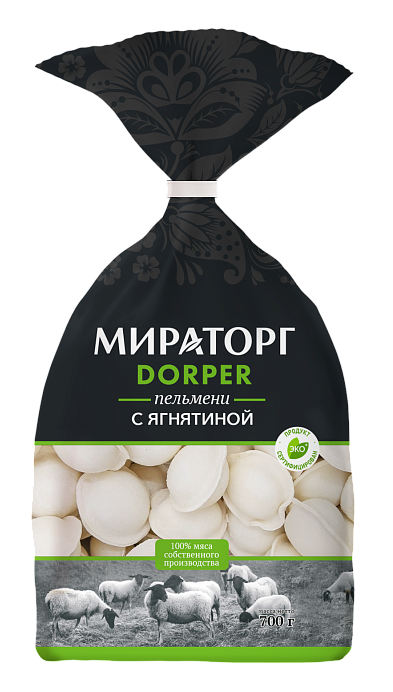 Пельмени с ягнятиной с/м пакет 700г*8(5,6кг) Dorper Мираторг (Брянск) Россия