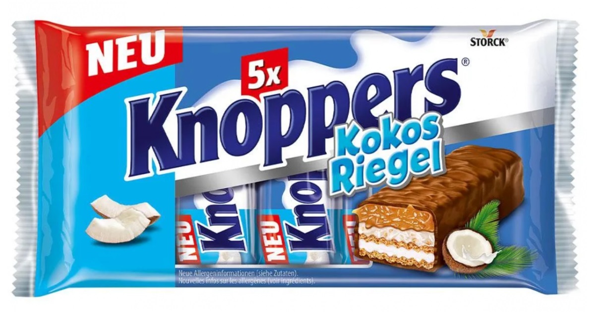 Вафли  KNOPPERS 5х Nussriegel Kokos Батончик 200 г 