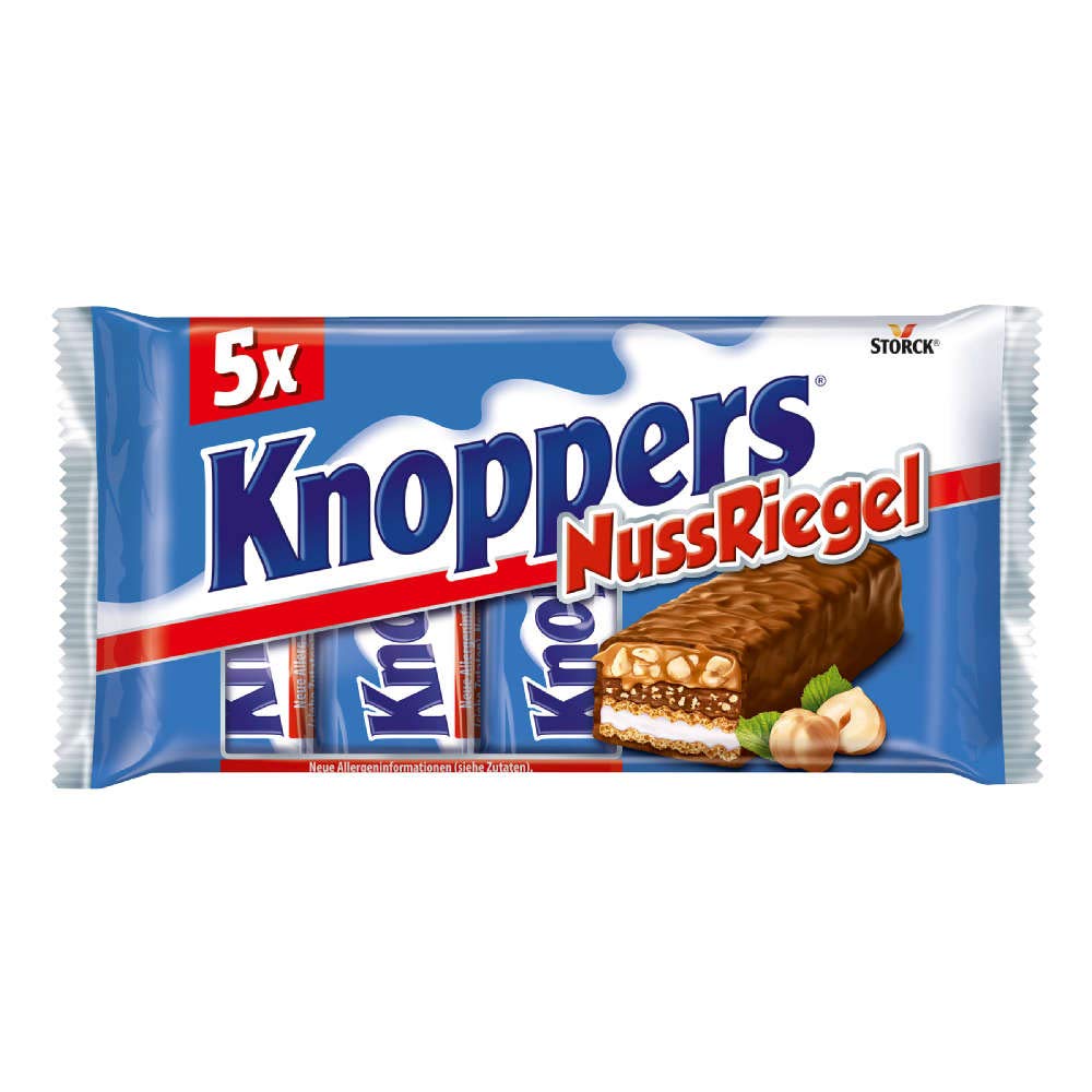 Вафли  KNOPPERS 5х Nussriegel Батончик 200 г 