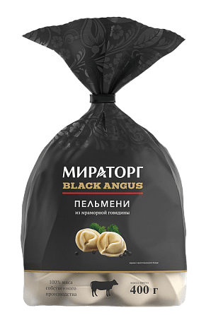 Пельмени Из мраморной говядины с/м пленка 400г*16 (6,4кг) BLASK ANGUS Мираторг (Брянск) Россия 