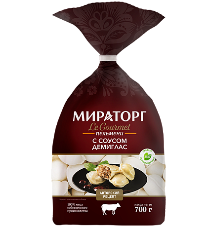 Пельмени Le Gourment с соусом зам пленка 700г*8 (5,6кг)Мираторг (Брянск) Россия 
