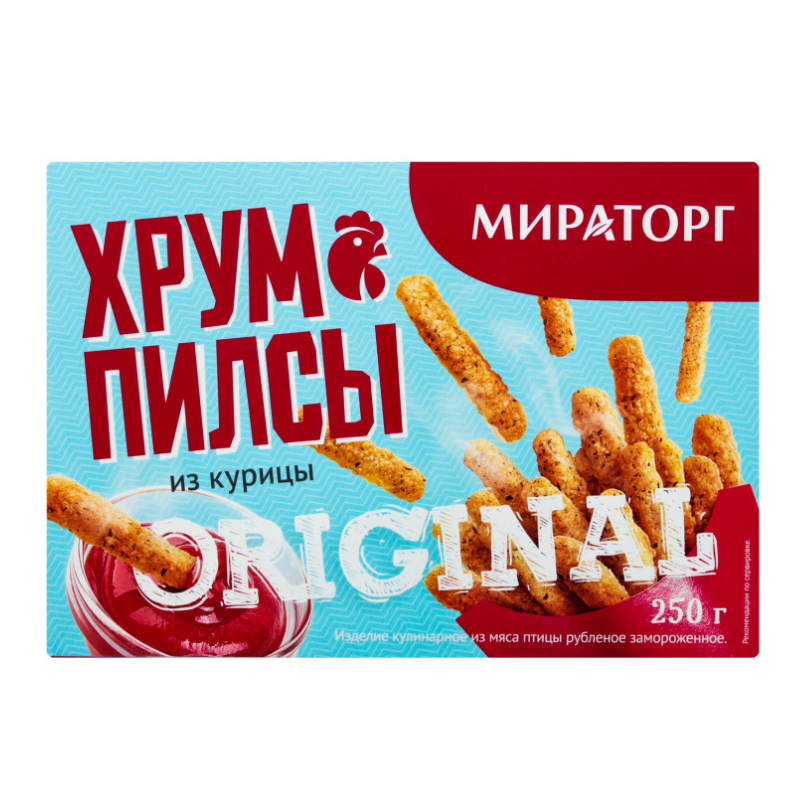 Палочки куриные хрустящие 300г*12 (3,6кг) GurMama ООО "Мираторг Запад" РОССИЯ