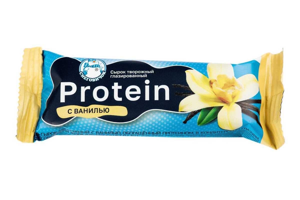 Сырок творожный обогащенный ПРОТЕИНОМ "Ваниль" 40гр (12шт)