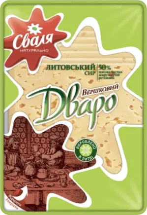 Сыр полутвердый "ДВАРО" 50% 150гр (слайсы) 18 шт