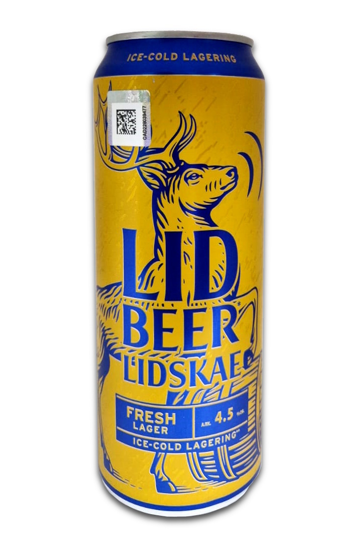 Светлое паст. «ЛИДСКОЕ ЛИД ФРЕШ ЛАГЕР (UDSkAE LlD FRESH LAGER)» ал. бан. 0,45л. (24)
